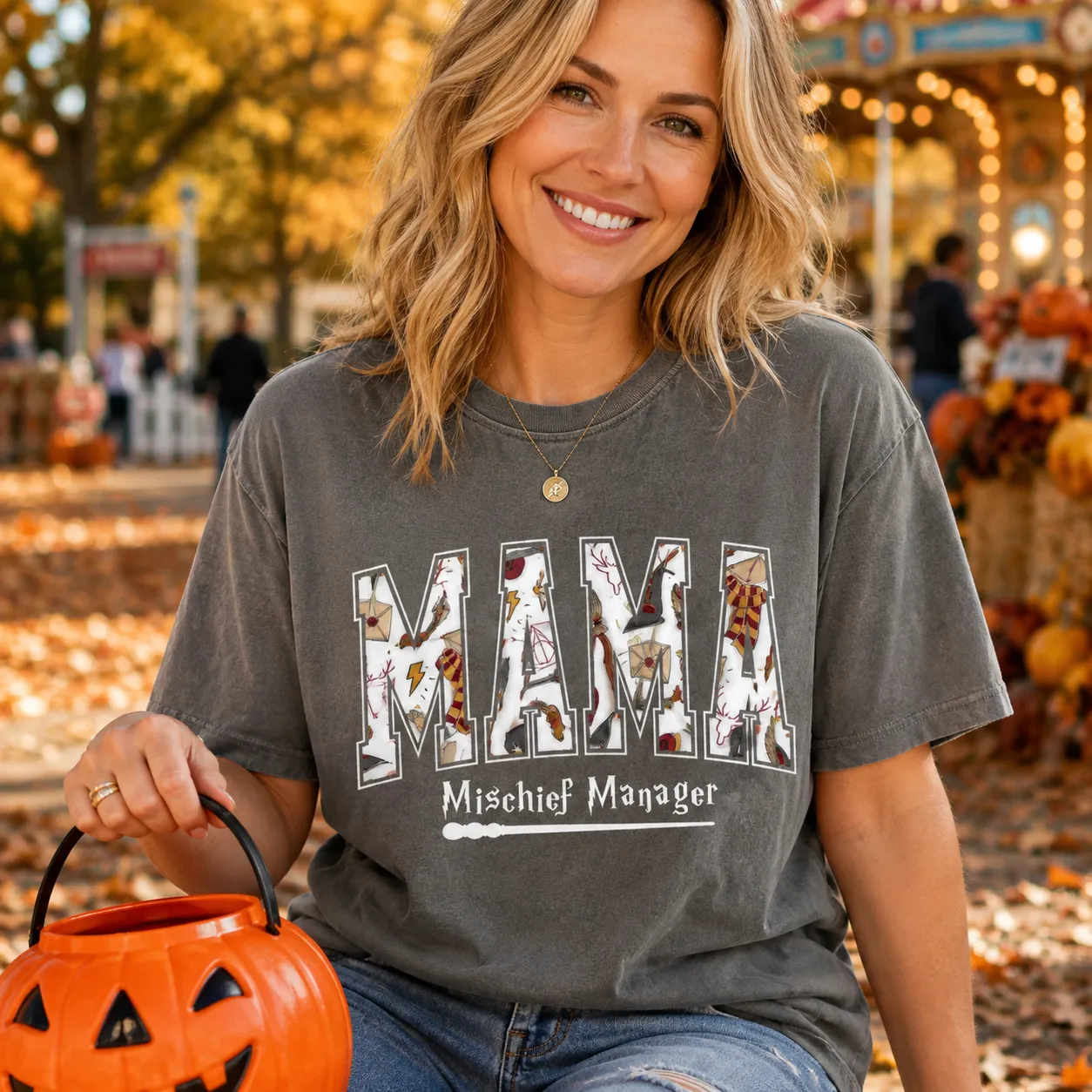 Custom Halloween Theme Park Graphic Shirt