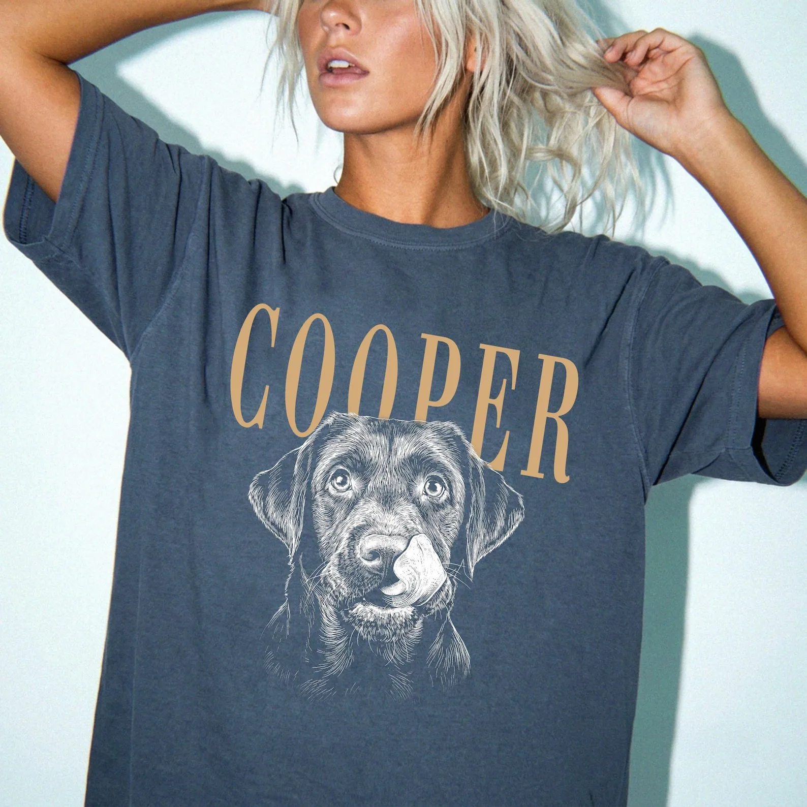 Vintage Custom Pet Photo and Name Shirt