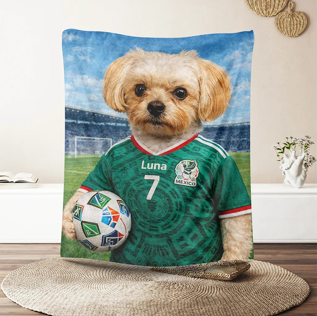 Custom Soccer Pet Blanket-Turn Your Pet Into a World Cup Champion