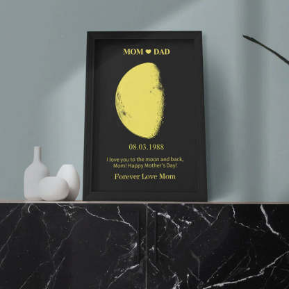Custom Moon Phase Frame With Text & Date- Commemorative Gift source image 13