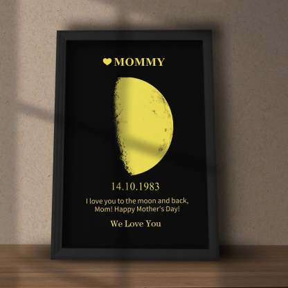 Custom Moon Phase Frame With Text & Date- Commemorative Gift source image 12