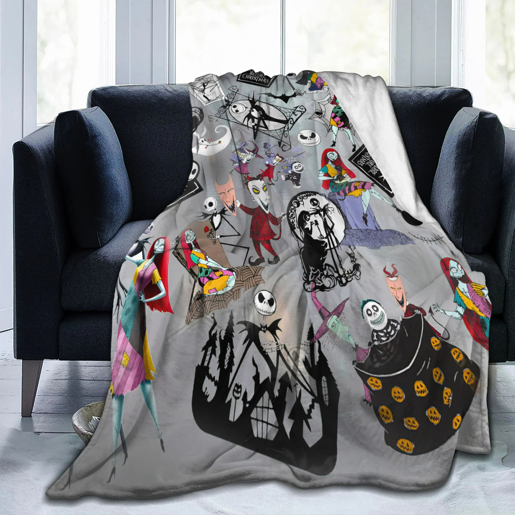 Ghost Halloween Cartoon Horror Blanket