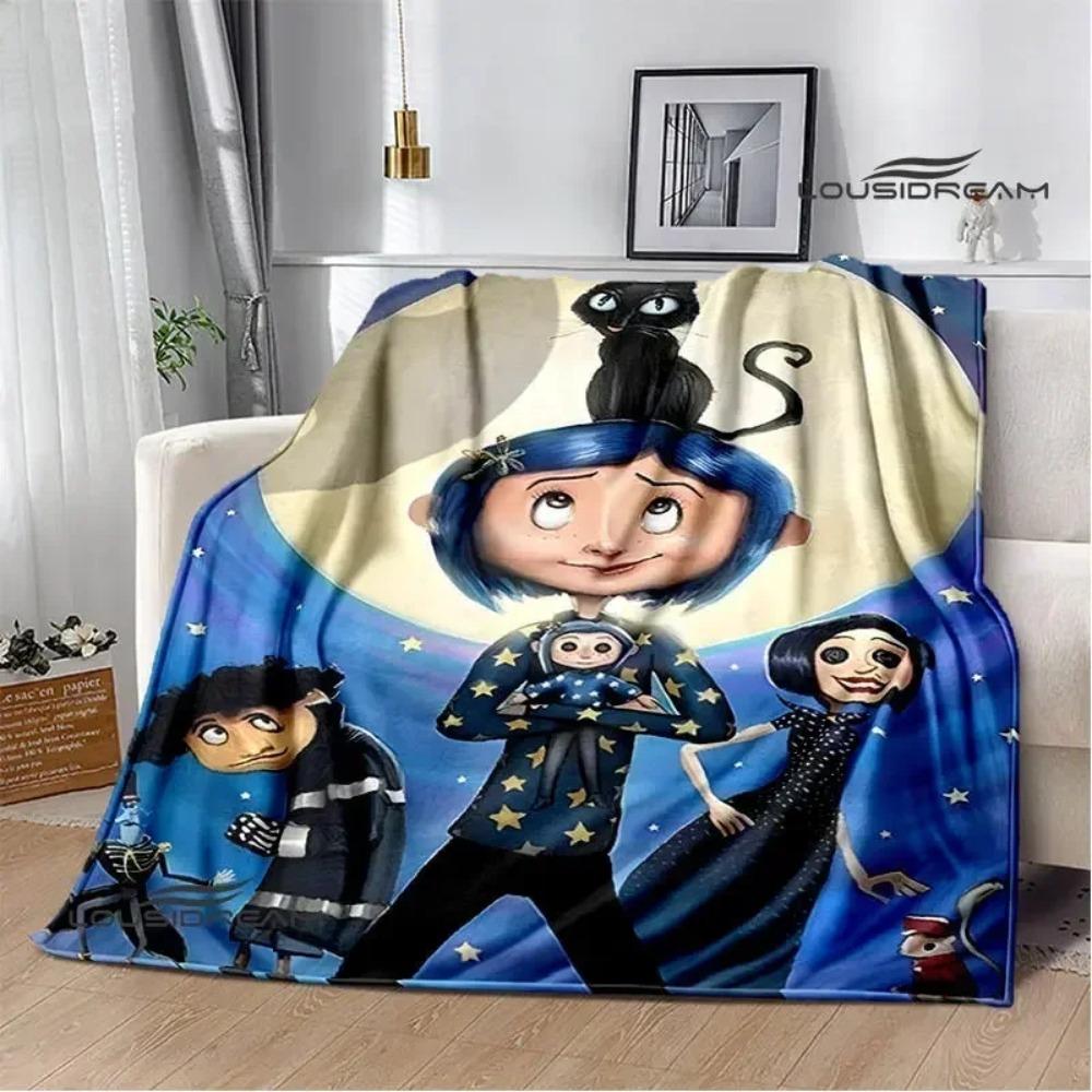 C-coraline Cartoon Flannel Blanket