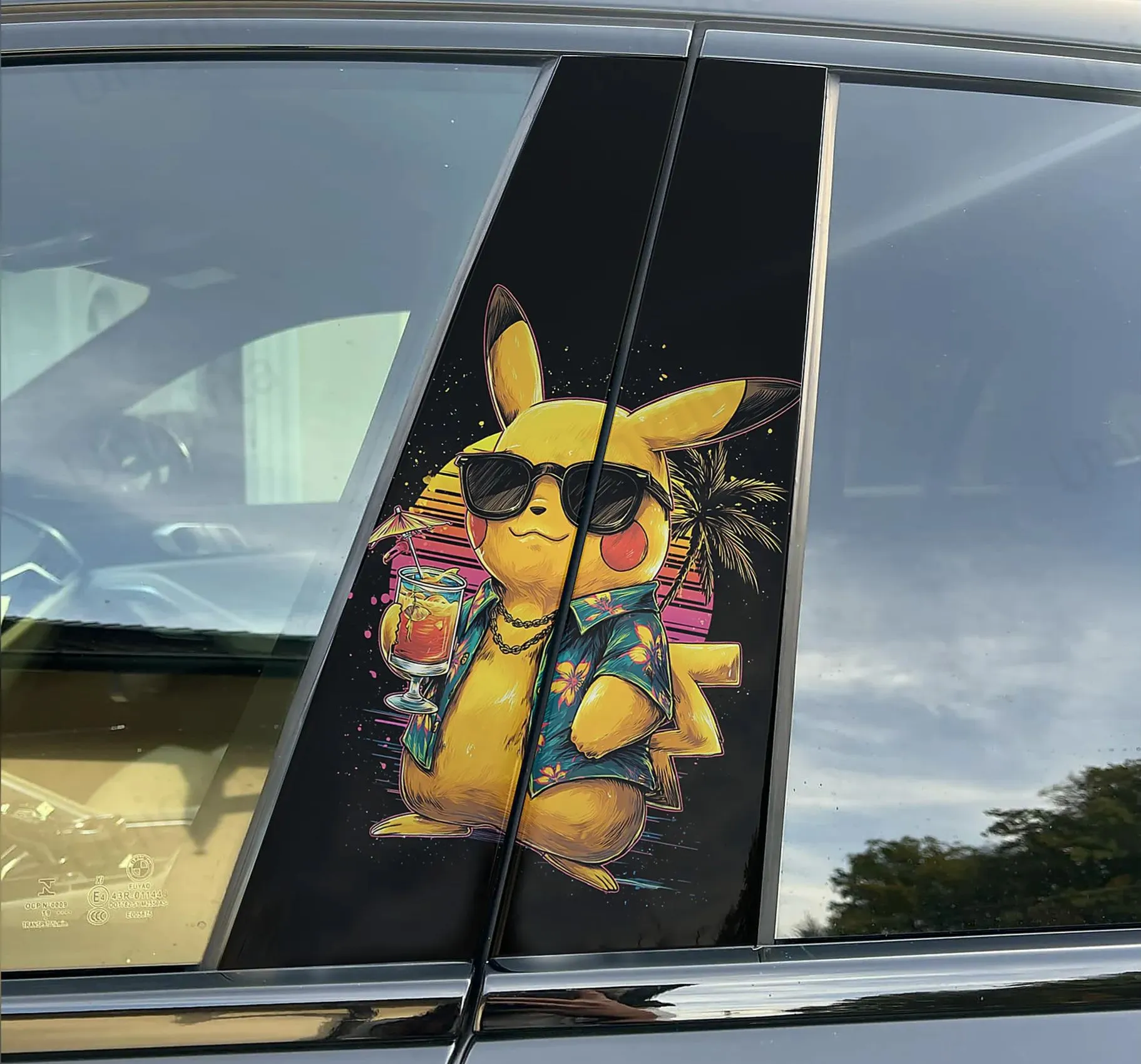 Halloween Cartoon B-Pillar Window Tint Film