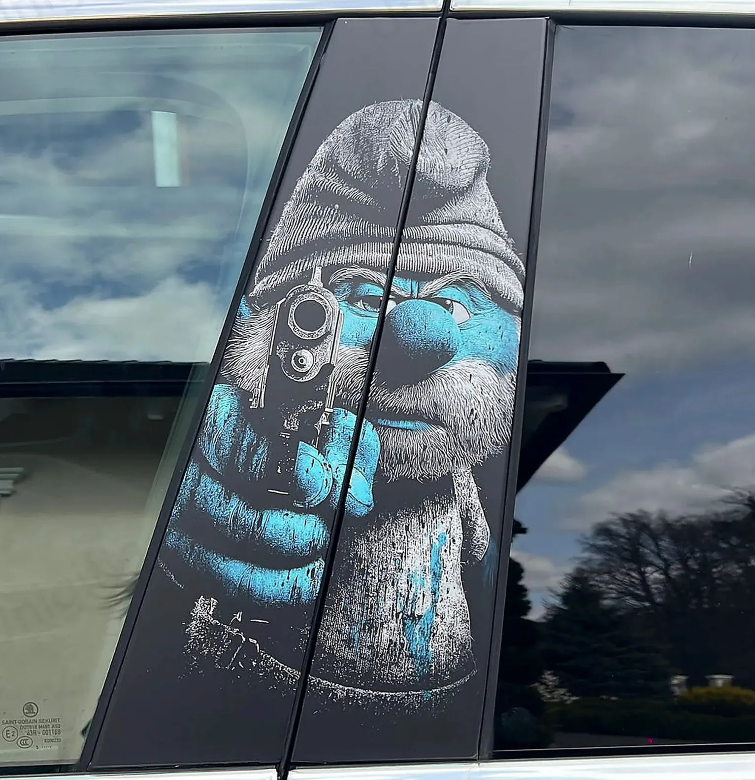 Halloween Cartoon B-Pillar Window Tint Film