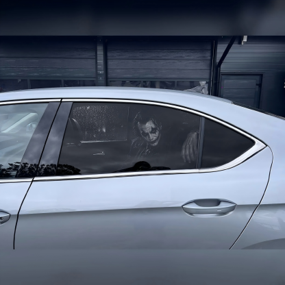 Horror Car Window Decals | Creepy Backseat Passenger(Universal Fit)—Halloween Series