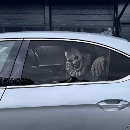Horror Car Window Decals | Creepy Backseat Passenger(Universal Fit)—Halloween Series