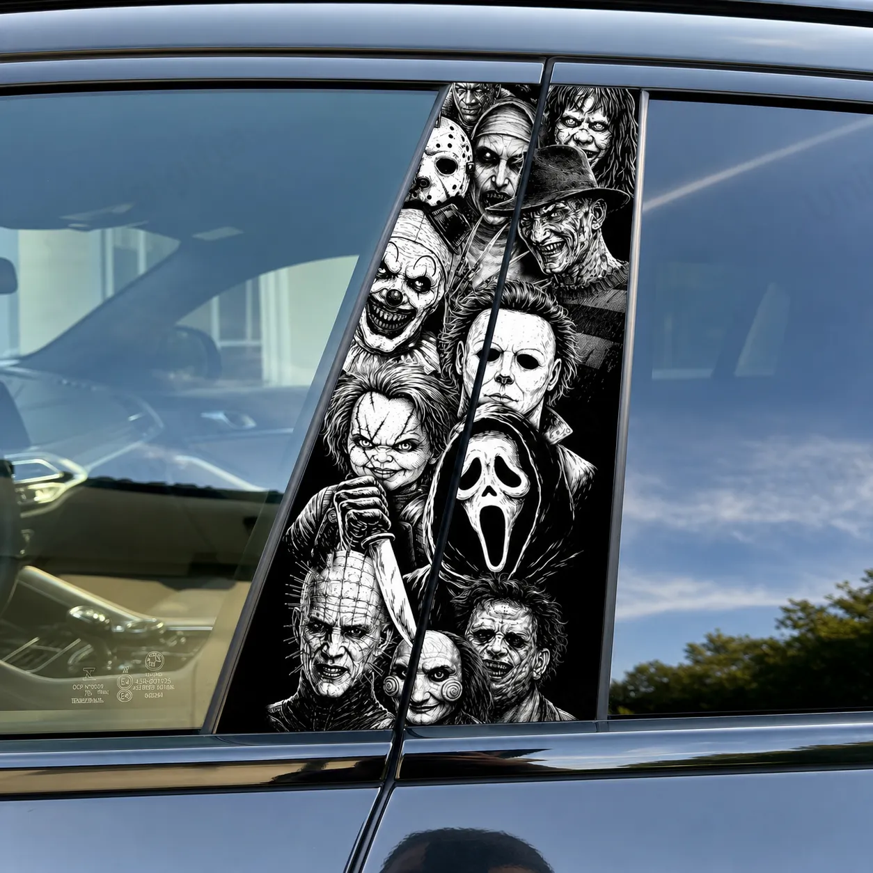 Horror Icons Car Pillar Decal(B-Pillar) – Halloween Series