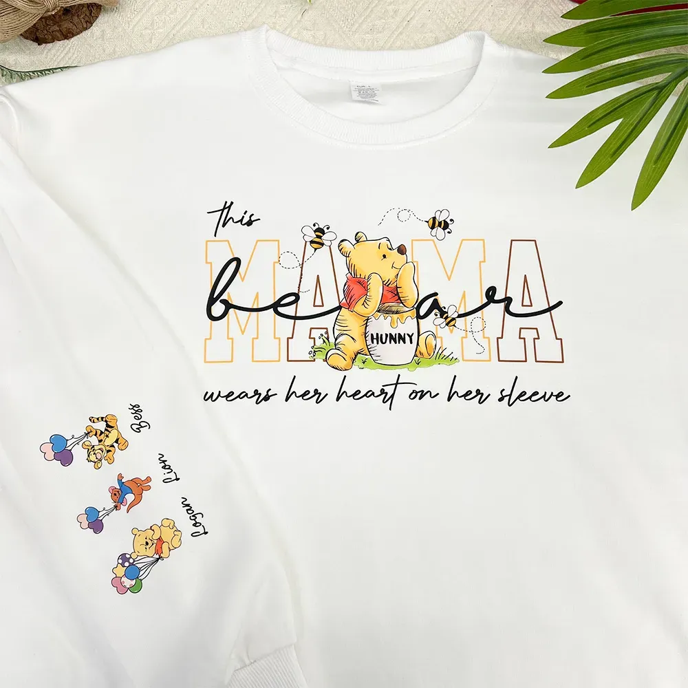 Custom MAMA Bear Crewneck/Hoodie, With Kids Names