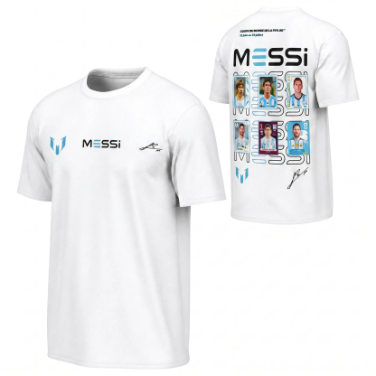 Messi 2026 World Cup "GOAT Career" Trading Card Graphic Tee
