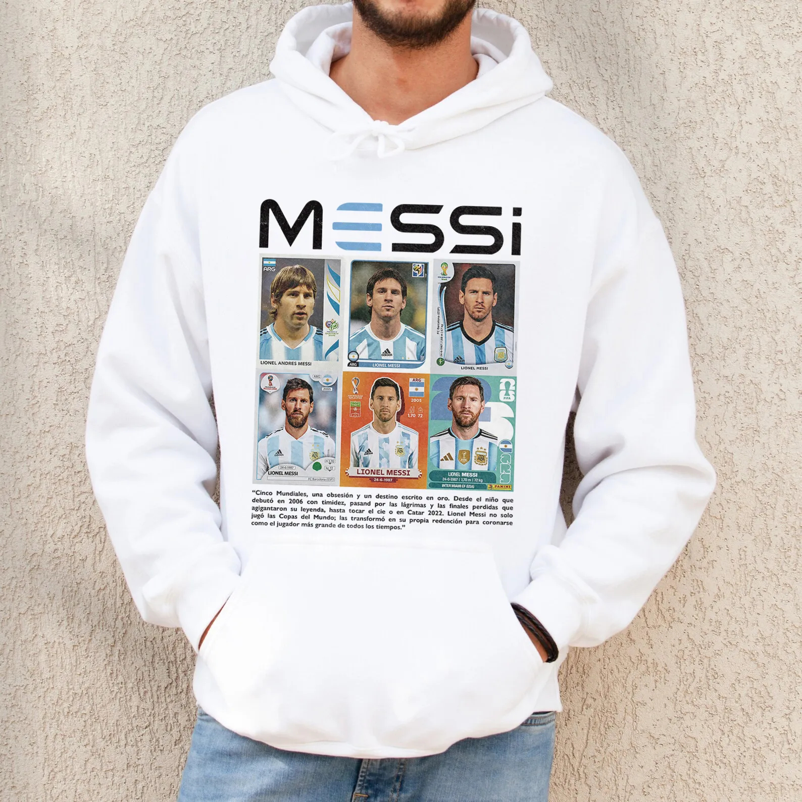 Messi 2026 World Cup "GOAT Career" Trading Card Graphic Tee