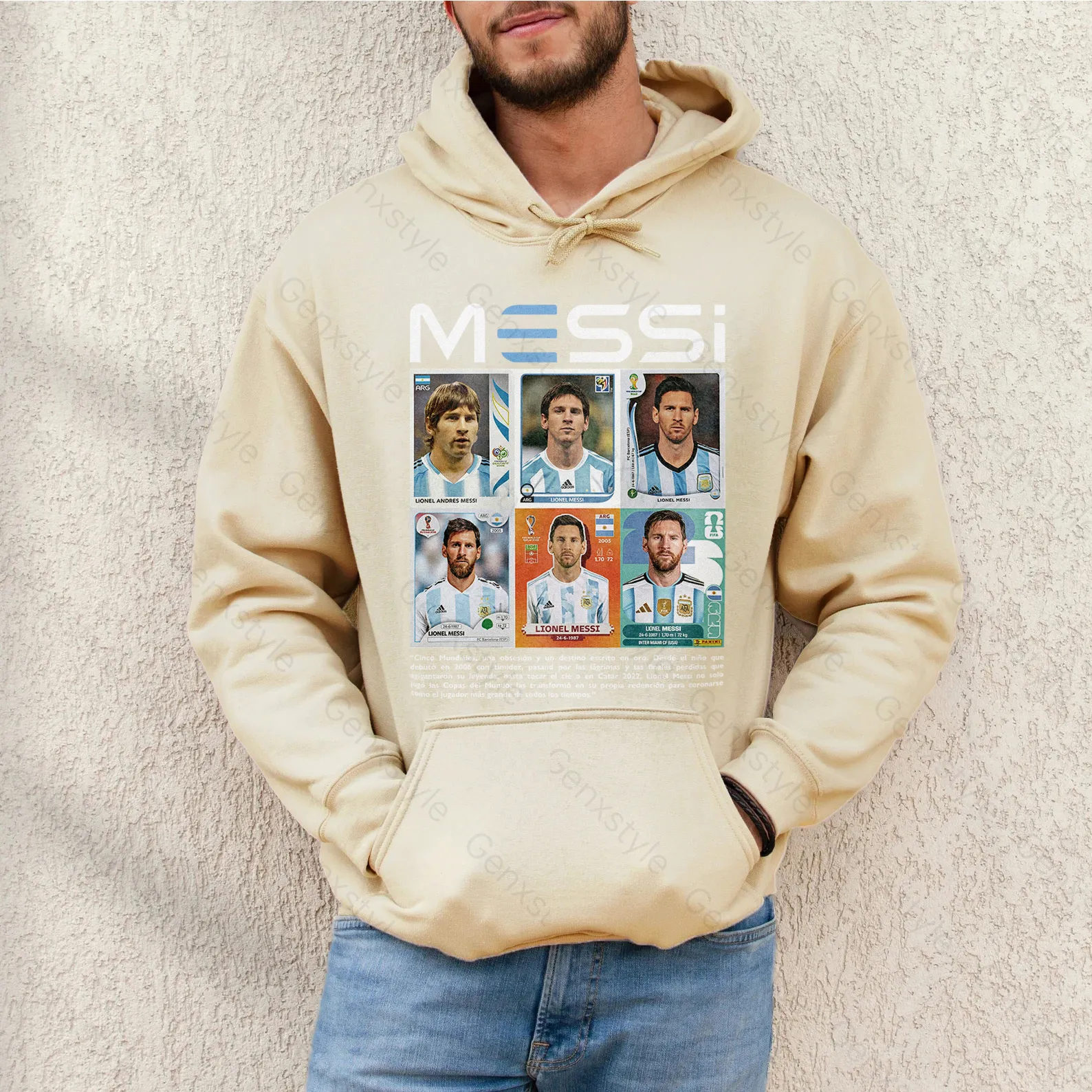 Messi 2026 World Cup "GOAT Career" Trading Card Graphic Tee