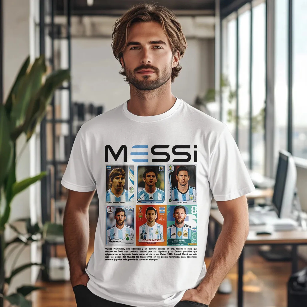 Messi 2026 World Cup "GOAT Career" Trading Card Graphic Tee