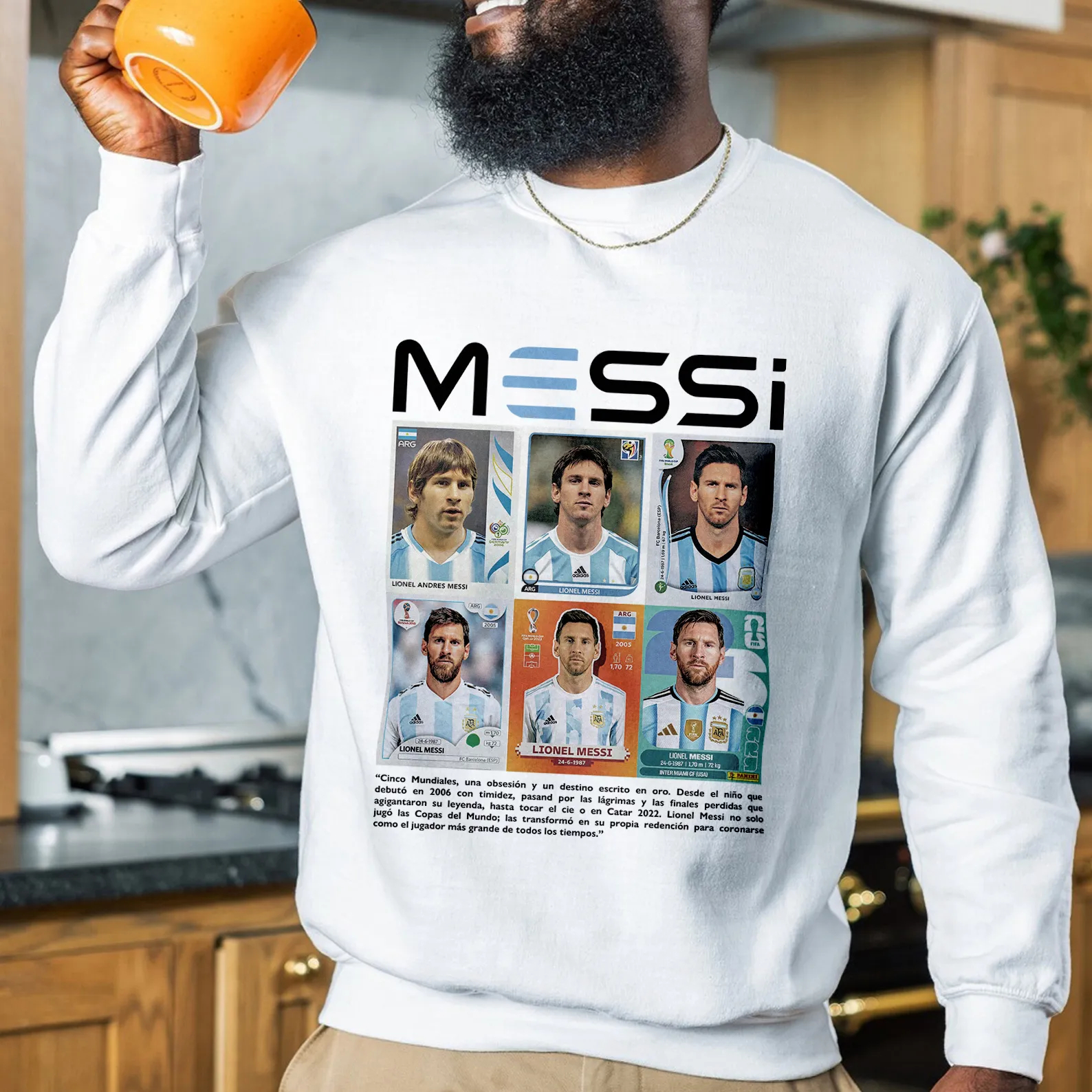 Messi 2026 World Cup "GOAT Career" Trading Card Graphic Tee
