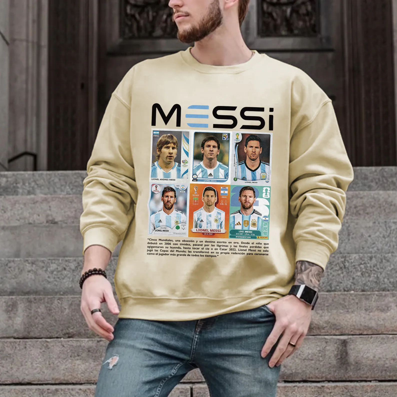 Messi 2026 World Cup "GOAT Career" Trading Card Graphic Tee