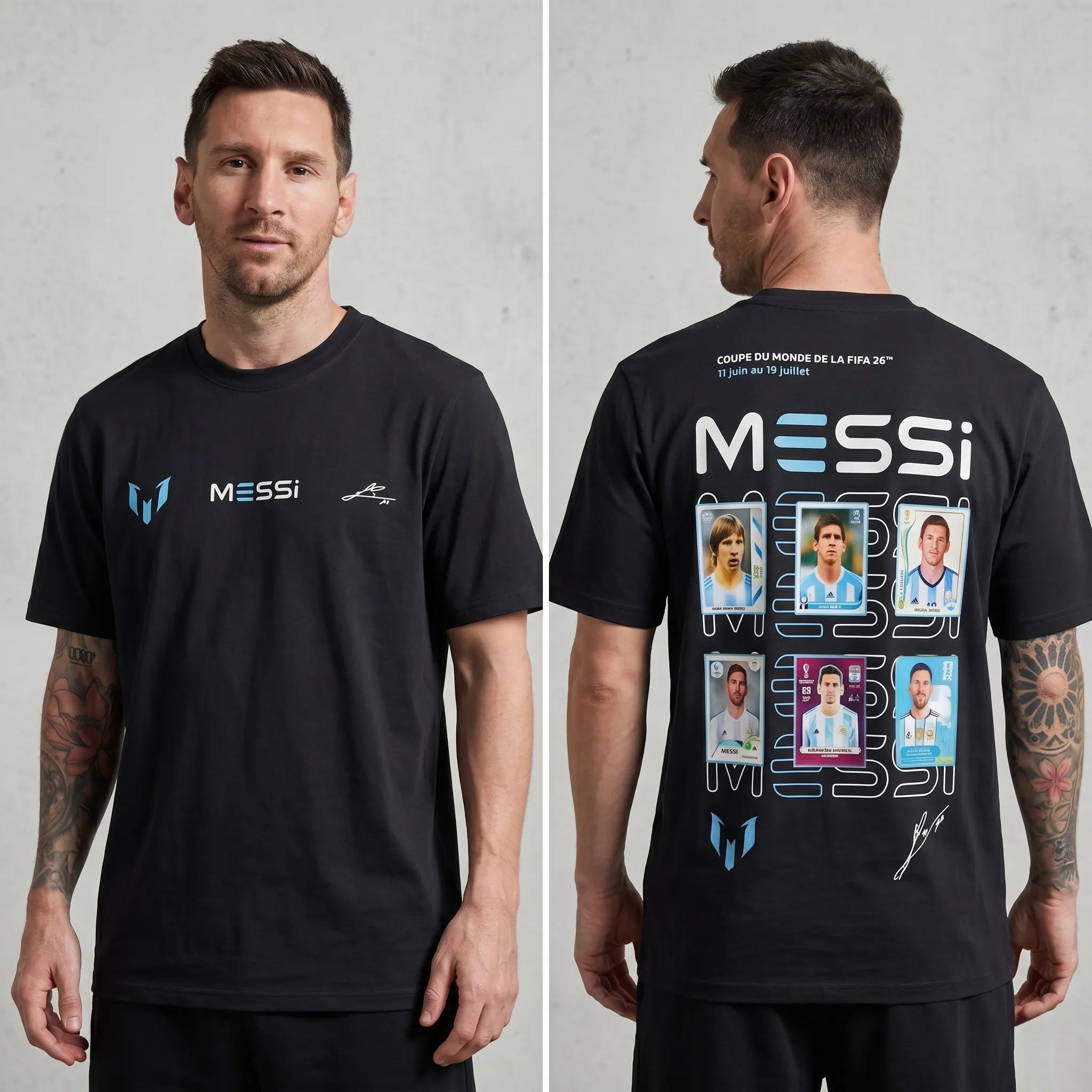 Messi 2026 World Cup "GOAT Career" Trading Card Graphic Tee