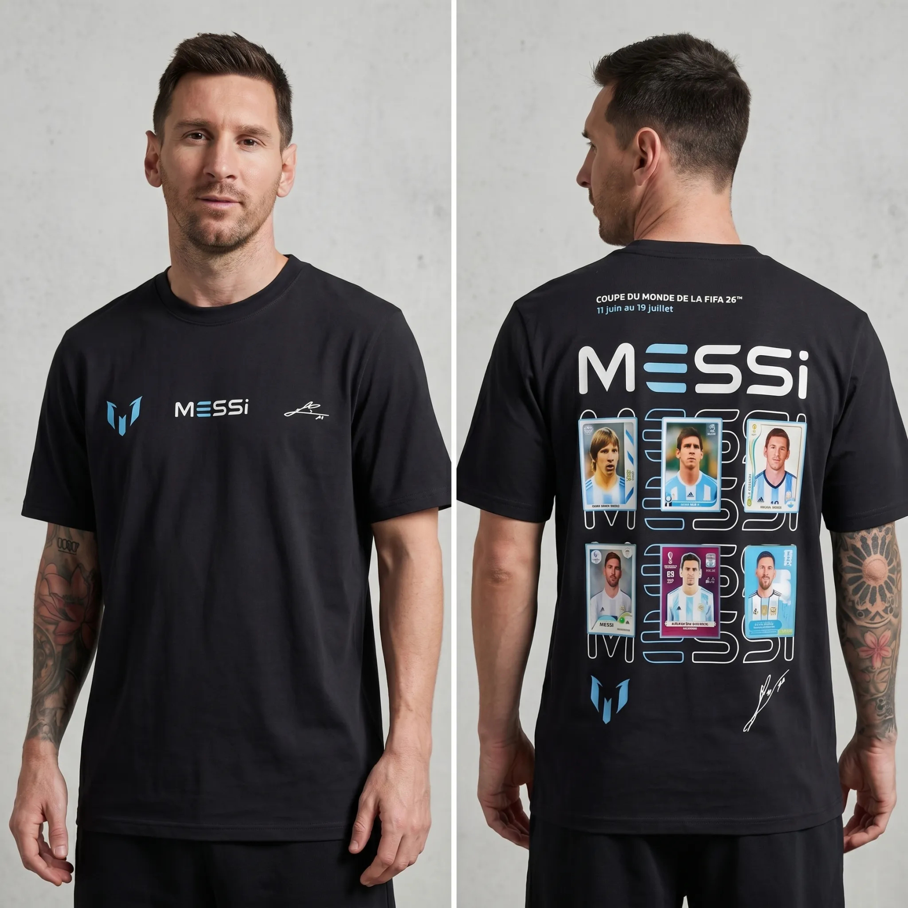 Messi 2026 World Cup "GOAT Career" Trading Card Graphic Tee