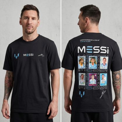 Messi 2026 World Cup "GOAT Career" Trading Card Graphic Tee