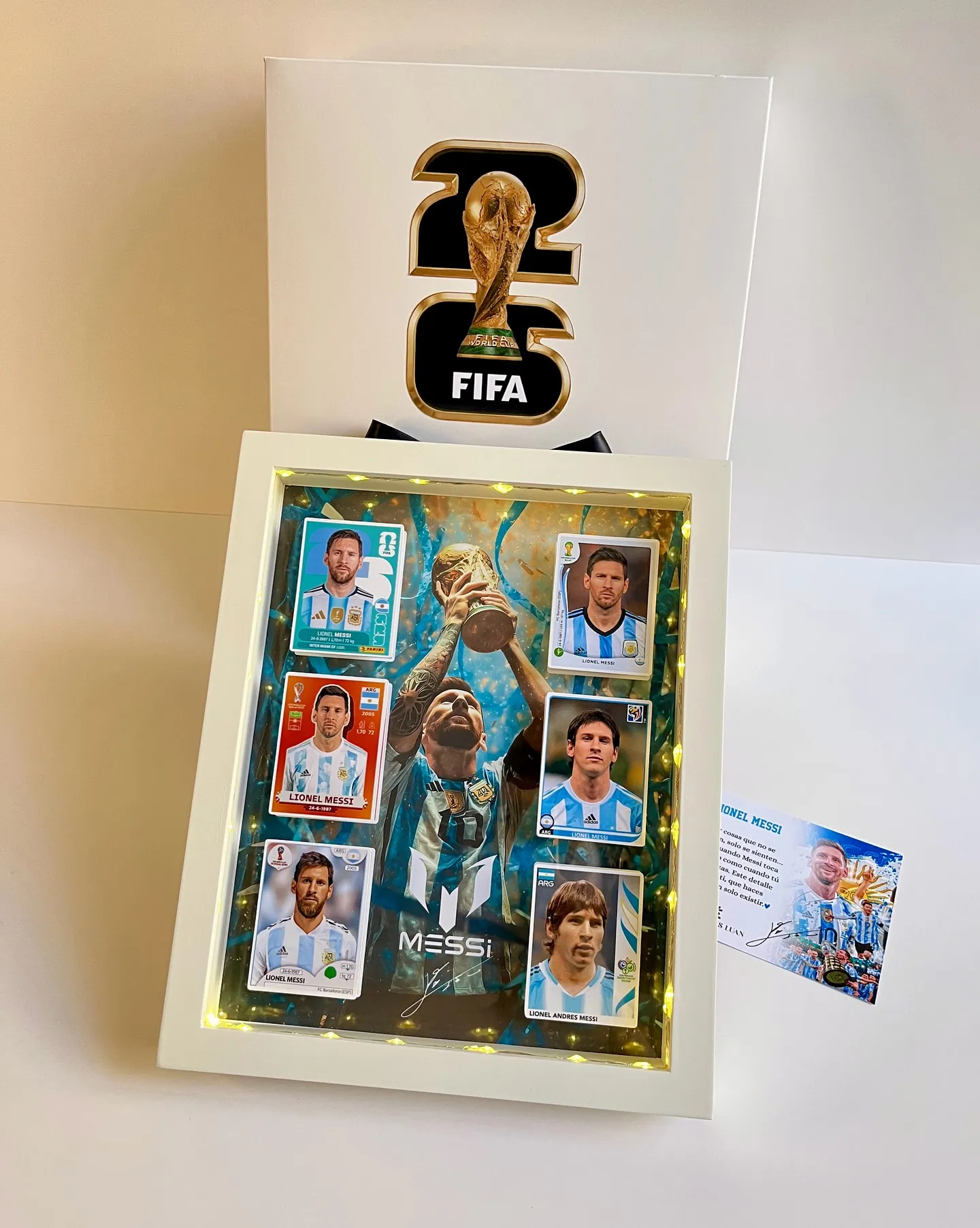 Messi World Champion LED Shadow Box Frame