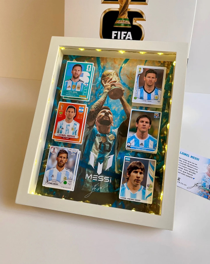 Messi World Champion LED Shadow Box Frame