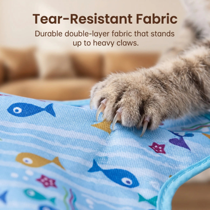 Automatic Hidden Feather Cat Toy Mat, Interactive Moving Flutter Toy for Indoor Cats