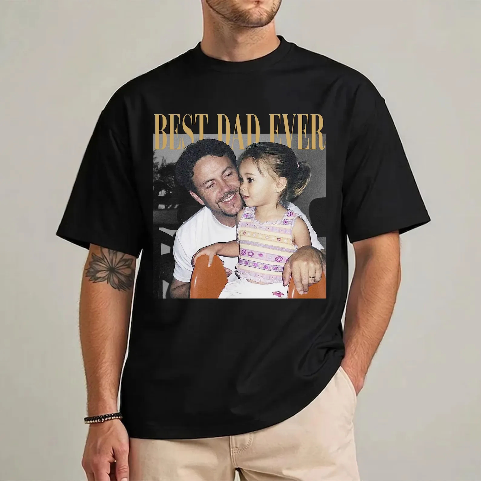 Personalised Vintage Photo Dad Shirt