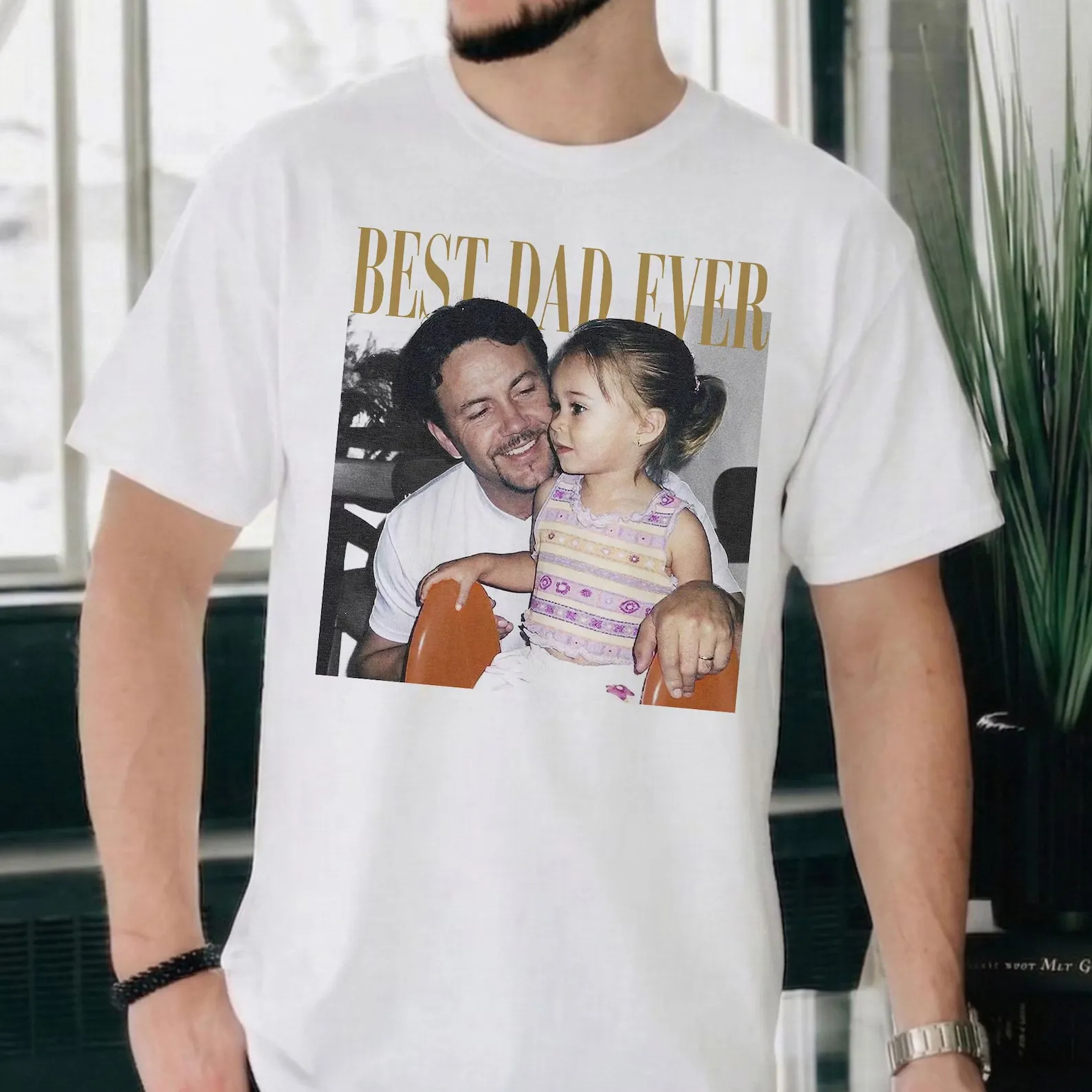 Personalised Vintage Photo Dad Shirt