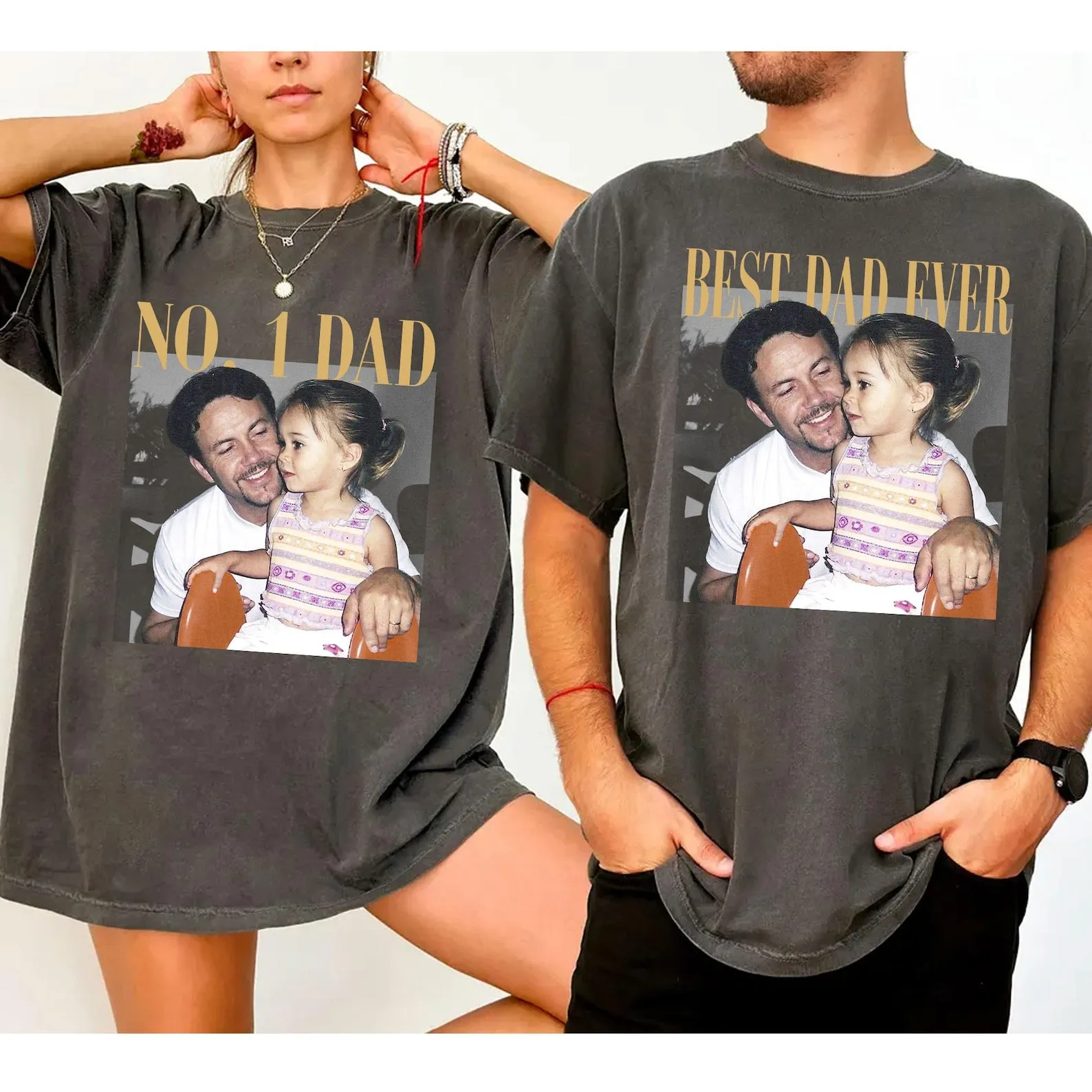 Personalised Vintage Photo Dad Shirt
