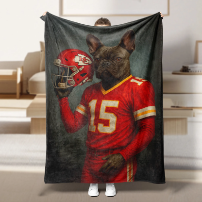 Personalized American Football Pet Blanket