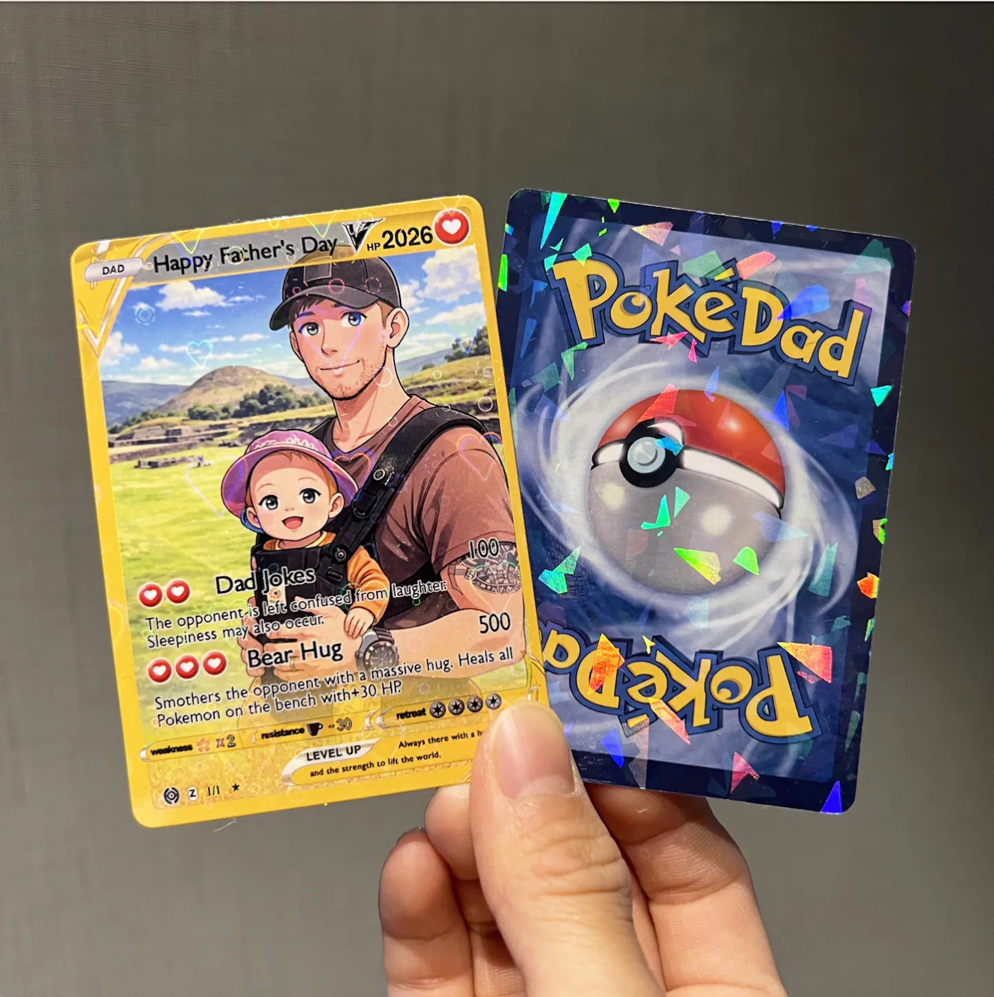 Personalized Photo Anime Card For Father's Day