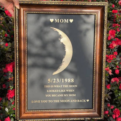 Custom Moon Phase Frame With Text & Date- Commemorative Gift source image 11