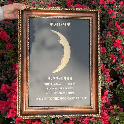Custom Moon Phase Frame With Text & Date- Commemorative Gift source image 14