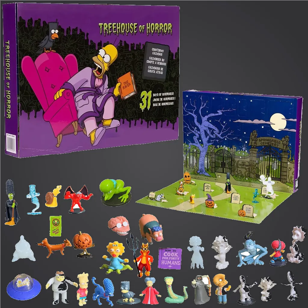 The Simpsons Halloween Countdown Calendar | 30 Days of Spooky Collectible Figures & Treehouse of Horror Display
