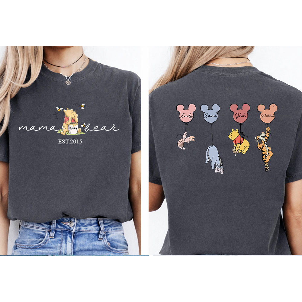 Custom Mama Bear Sweatshirt with Names Double Sided Shirt source image 7