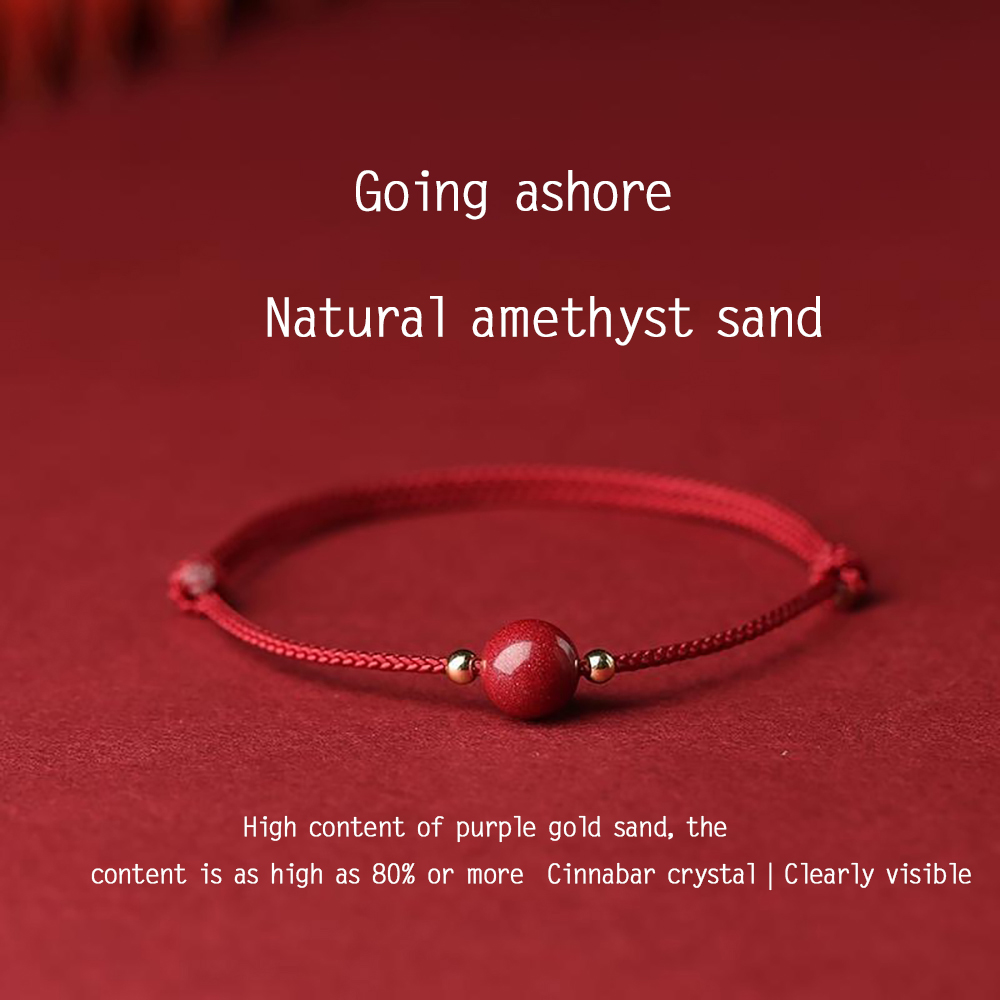 Cinnabar red rope bracelet and anklet - peace and good fortune, wealth and health
