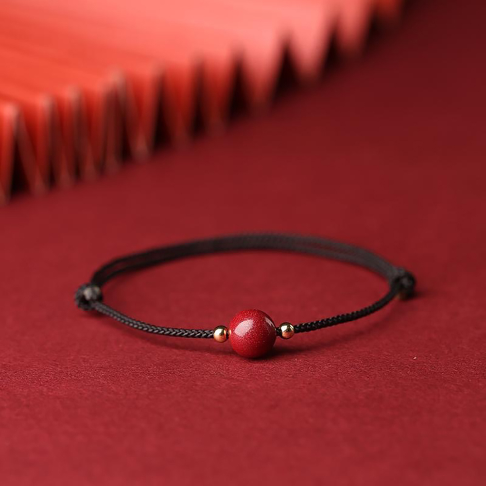 Cinnabar red rope bracelet and anklet - peace and good fortune, wealth and health