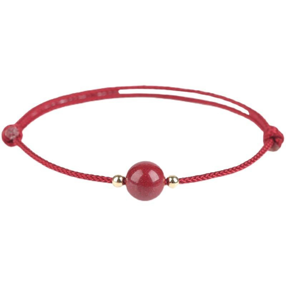 Cinnabar red rope bracelet and anklet - peace and good fortune, wealth and health