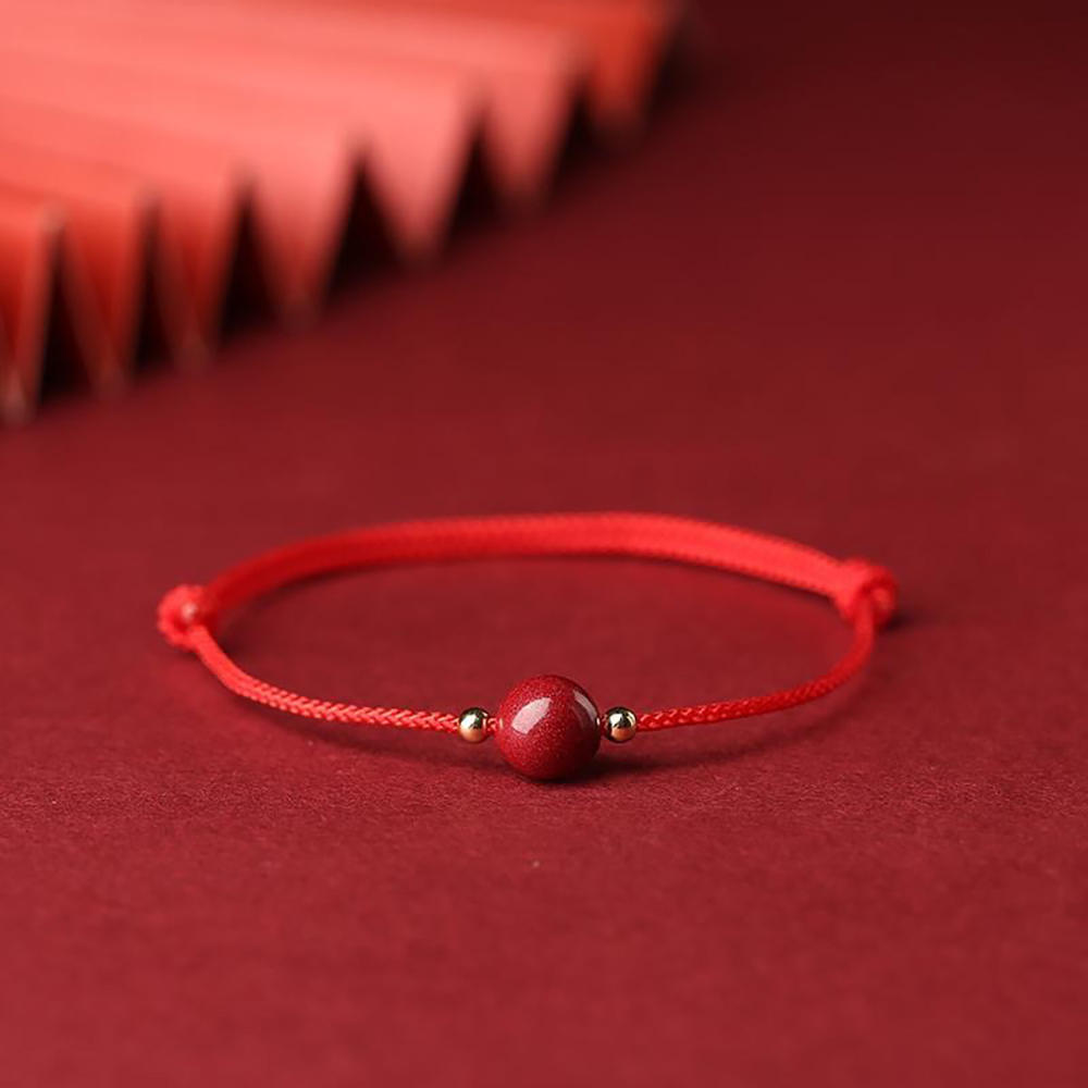 Cinnabar red rope bracelet and anklet - peace and good fortune, wealth