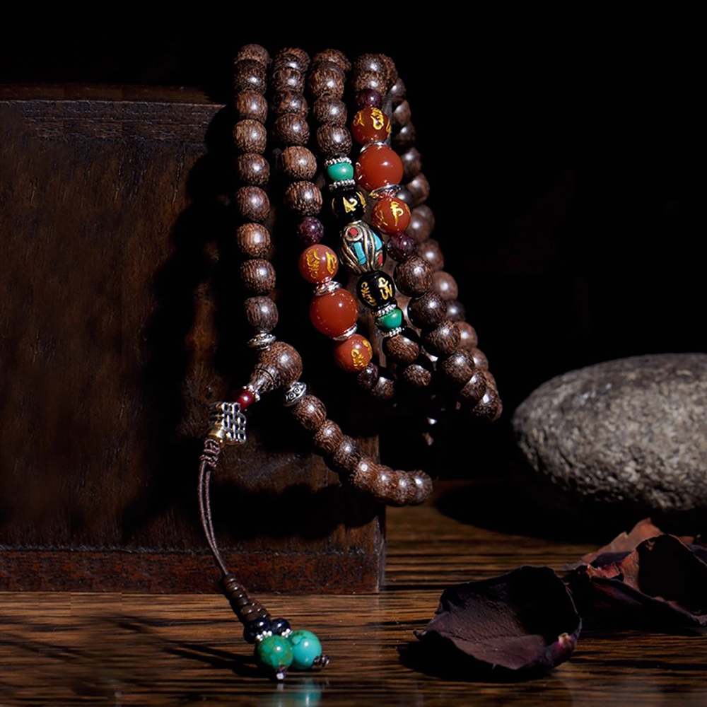 Zen Natural Wooden Beads Five Elements Bracelet