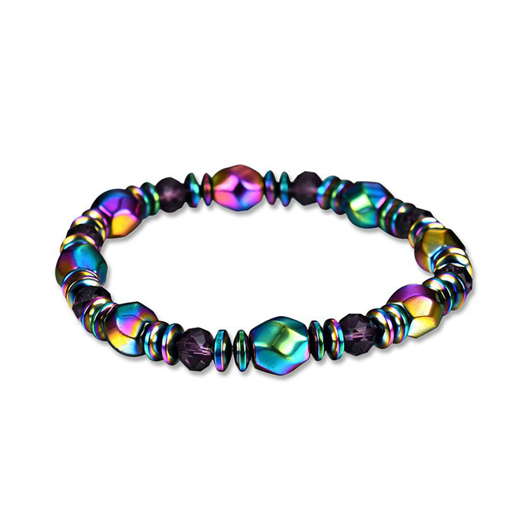 Rainbow Magnetic Hematite Wellness Bracelet