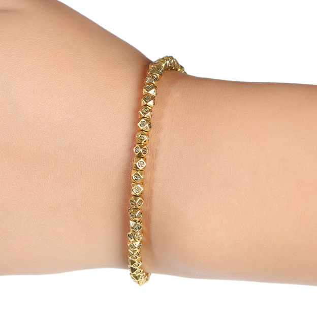 Copper Beads Harmony & Healing Bracelet - Silver, Gold Colors