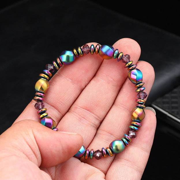 Rainbow Magnetic Hematite Wellness Bracelet