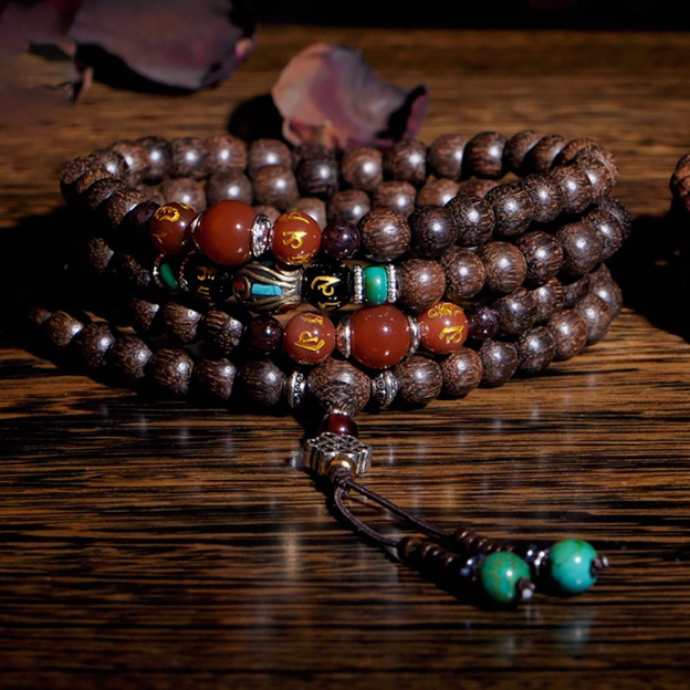 Zen Natural Wooden Beads Five Elements Bracelet