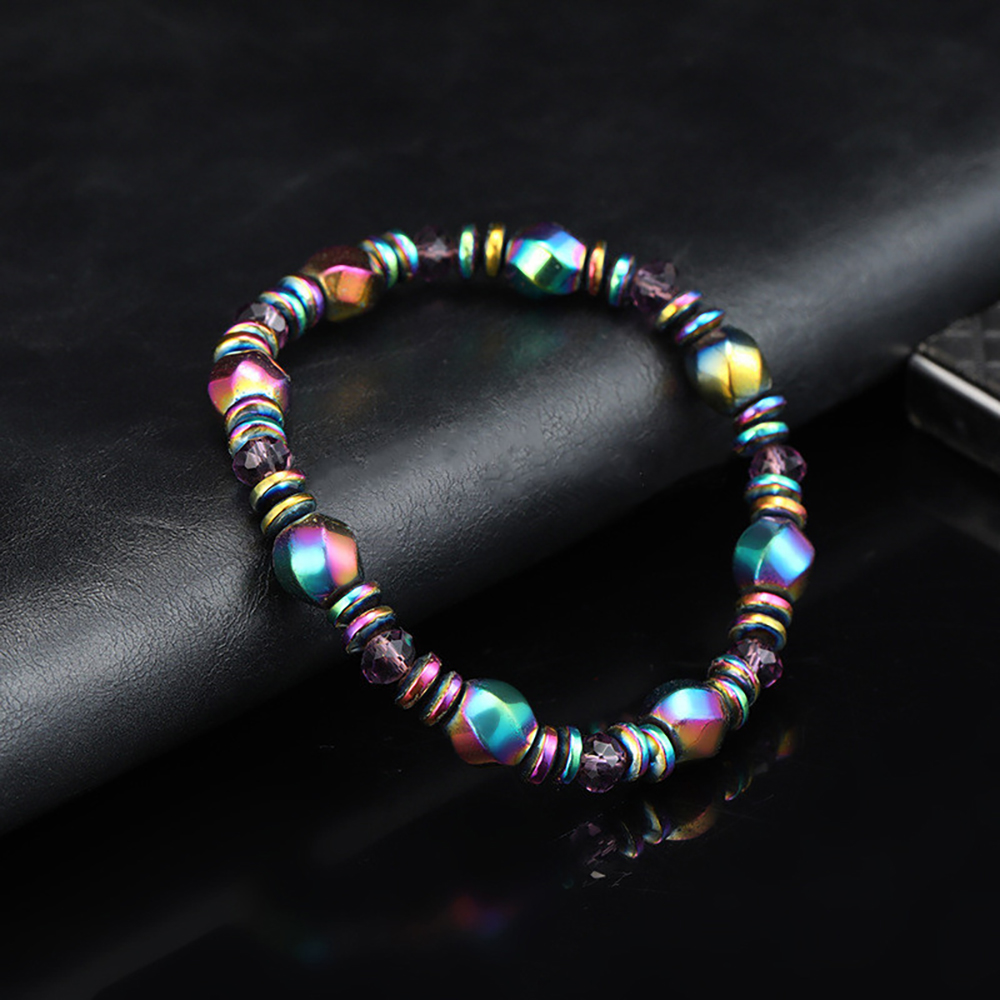 Rainbow Magnetic Hematite Wellness Bracelet