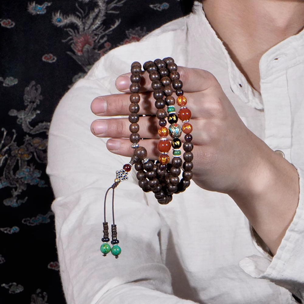 Zen Natural Wooden Beads Five Elements Bracelet