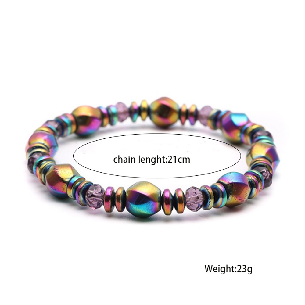 Rainbow Magnetic Hematite Wellness Bracelet
