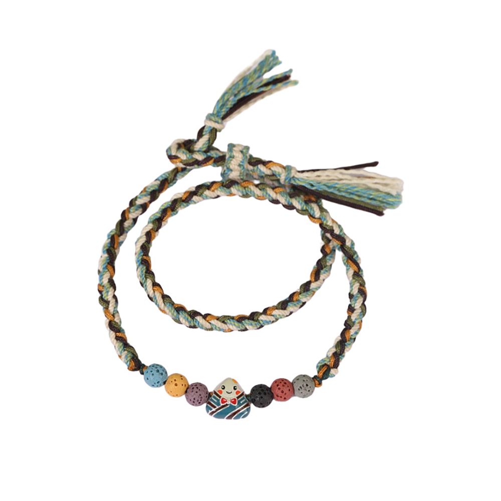 Dragon Boat Festival Bracelet Ethnic Style S925 Silver Colorful Rope