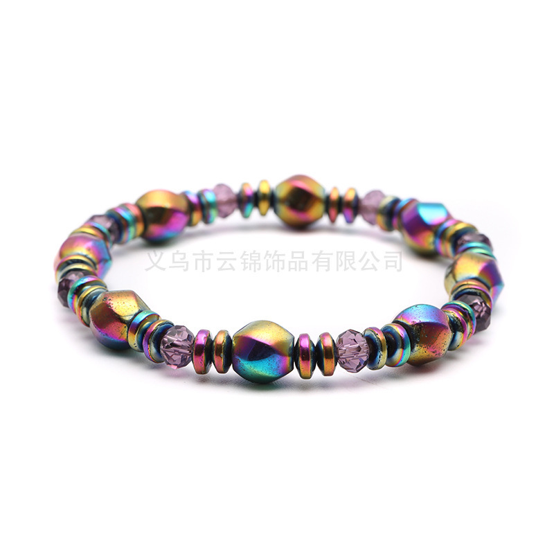 Rainbow Magnetic Hematite Wellness Bracelet