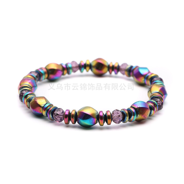 Rainbow Magnetic Hematite Wellness Bracelet