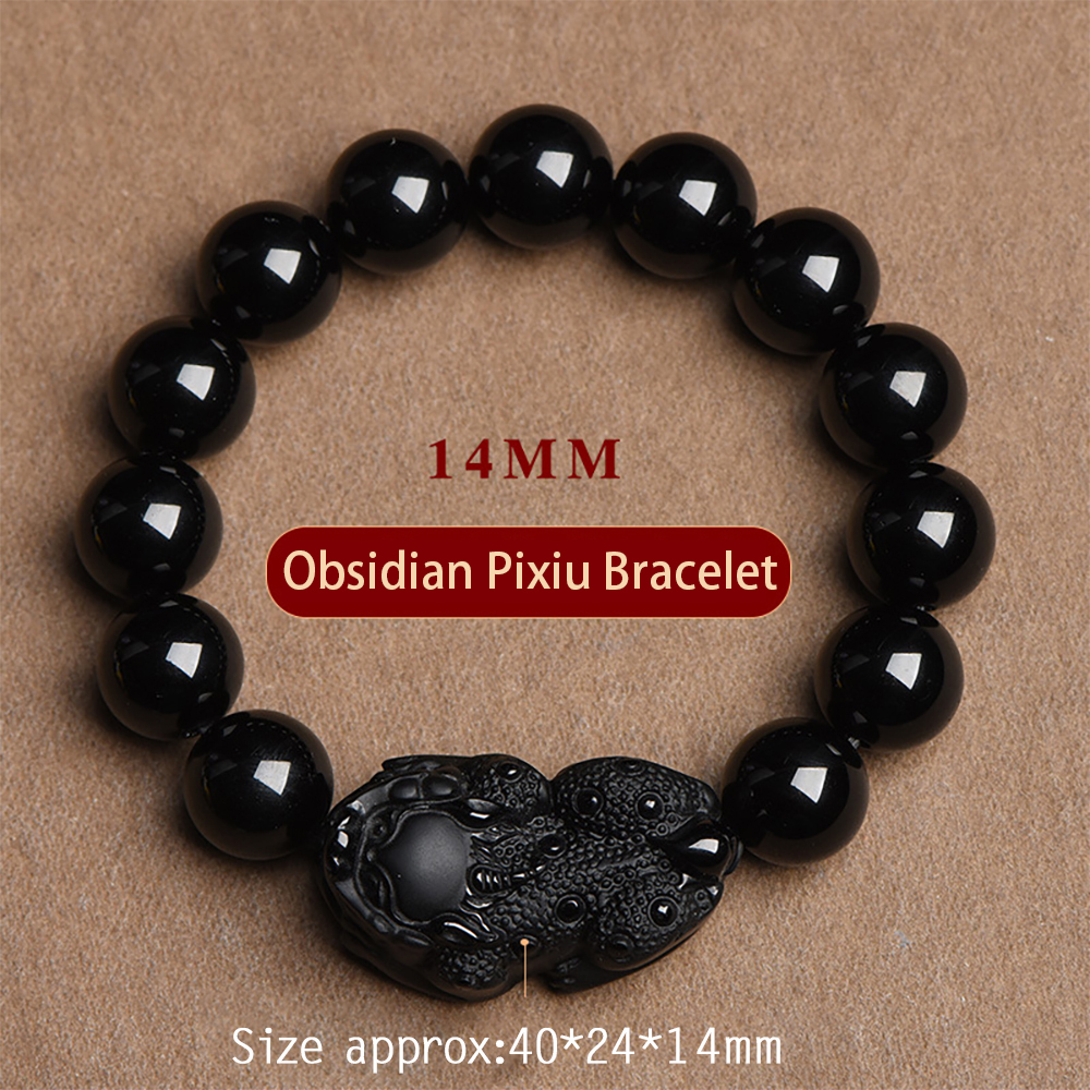 Black Obsidian Pixiu Bracelet - Wealth Protection